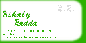 mihaly radda business card